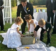 kids releasing doves